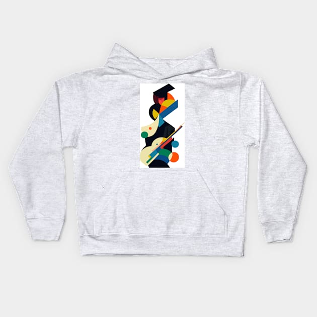 Abstract artist Kids Hoodie by loucaski